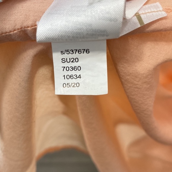 Loft Flounce Halter Midi Dress Large peach costal sunset - Picture 10 of 12